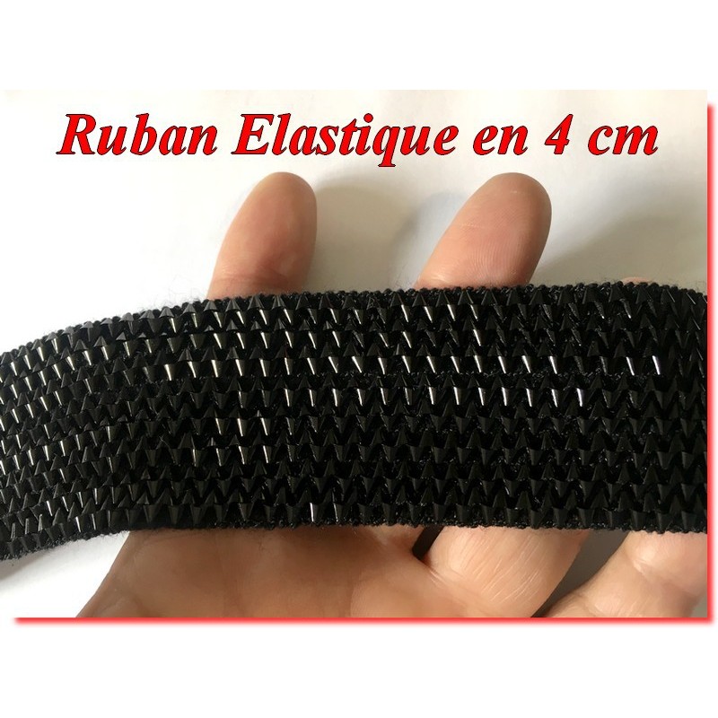 Galon Ruban Elastique En 40 mm Noir, Pour Lingerie, Et Customisations.