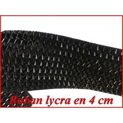 Galon Ruban Elastique En 40 mm Noir, Pour Lingerie, Et Customisations.