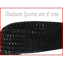 Galon Ruban Elastique En 40 mm Noir, Pour Lingerie, Et Customisations.