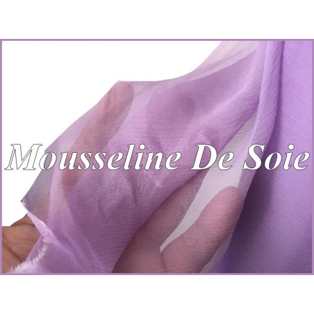 Tissu Mousseline De Soie Parme Au Mètre Pas cher Couture