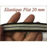 Elastique Plat Au Mètre en 20 mm A Rayure Rouge Et Noir  Pour La Couture.