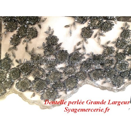 Dentelle à Franges Perlées En Cristal - 1 Mètre, Polyester, Pour Décoration Rideaux, Costumes, Mariage, DIY - 6