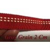 Ruban Gros Grain Rouge en 2 cm Fantaisie A Coudre.