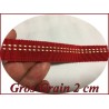 Ruban Gros Grain Rouge en 2 cm Fantaisie A Coudre.