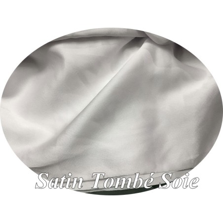 Tissu Satin Blanc Au Mètre - Largeur 150 Cm, Matière Satin, Neuf