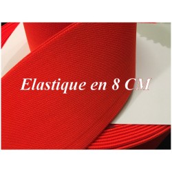 Elastique Orange Fluo Plat Au Mètre en 8 Cm De Large Pour La Couture.