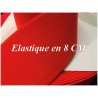 Elastique Orange Fluo Plat Au Mètre en 8 Cm De Large Pour La Couture.