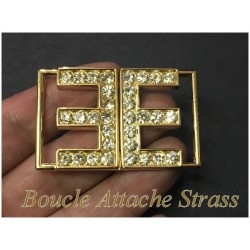 Boucle Attaches Strass A Coudre En Métal Doré  pour Décorations