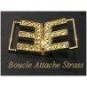 Boucle Attaches Strass A Coudre En Métal Doré  pour Décorations