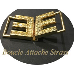 Boucle Attaches Strass A Coudre En Métal Doré  pour Décorations