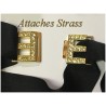 Boucle Attaches Strass A Coudre En Métal Doré  pour Décorations