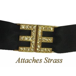 Boucle Attaches Strass A Coudre En Métal Doré  pour Décorations