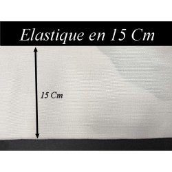 Elastique En 15 Cm De Large  Blanc Au Mètre Pour La Couture.