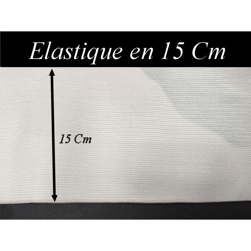 Elastique En 15 Cm De Large  Blanc Au Mètre Pour La Couture.