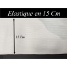 Elastique En 15 Cm De Large  Blanc Au Mètre Pour La Couture.
