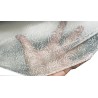 Tulle Résille Tissé Imprimé Lycra Elastique Noir Au Mètre  Pour Lingerie, Justaucorps.