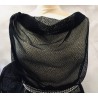 Tulle Résille Tissé Imprimé Lycra Elastique Noir Au Mètre  Pour Lingerie, Justaucorps.