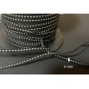 Ruban Gros Grain 4 mm En Point Sellier Blanc sur fond Noir Au mètre  A Coudre Pour Loisirs Créatifs Et Décorations.