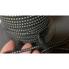 Ruban Gros Grain 4 mm En Point Sellier Blanc sur fond Noir Au mètre  A Coudre Pour Loisirs Créatifs Et Décorations.