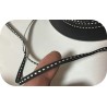Ruban Gros Grain 4 mm En Point Sellier Blanc sur fond Noir Au mètre  A Coudre Pour Loisirs Créatifs Et Décorations.