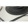 Ruban Gros Grain 4 mm En Point Sellier Blanc sur fond Noir Au mètre  A Coudre Pour Loisirs Créatifs Et Décorations.