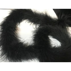 Boa En Plume Noir Au mètre