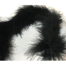 Boa En Plume Noir Au mètre