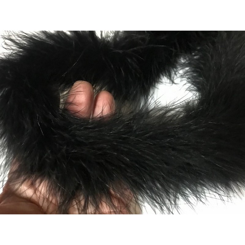 Boa En Plume Noir Au mètre