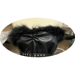 Boa En Plume Noir Au mètre