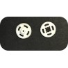 Bouton Pressions Plastique Blanc A Coudre