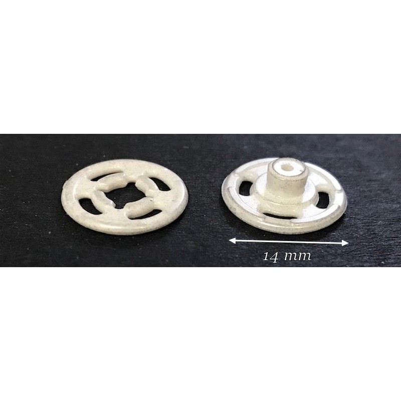Bouton Pressions Plastique Blanc A Coudre
