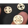 Bouton Pressions Plastique Blanc A Coudre