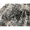 Tissu Résille Imprimée Extensible gris au Mètre