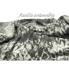 Tissu Résille Imprimée Kaki Foncé Et Ecru Extensible au Mètre