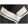 Bord-Cote En Bande de Tissu Maille Blanc Imprimé Pour Poignée Manche et cols
