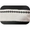 Bord-Cote En Bande de Tissu Maille Blanc Imprimé Pour Poignée Manche et cols