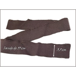 Bord-Cote En Bande de Tissu Maille Prune Choco Imprimé Pour Poignée Manche et cols