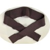 Bord-Cote En Bande de Tissu Maille Prune Choco Imprimé Pour Poignée Manche et cols