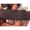 Bord-Cote En Bande de Tissu Maille Prune Choco Imprimé Pour Poignée Manche et cols