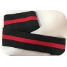 Bord-Cote En Bande de Tissu Maille Noir et Rouge à coudre Pour Poignée Manche et cols