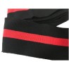 Bord-Cote En Bande de Tissu Maille Noir et Rouge à coudre Pour Poignée Manche et cols