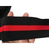 Bord-Cote En Bande de Tissu Maille Noir et Rouge à coudre Pour Poignée Manche et cols