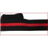 Bord-Cote En Bande de Tissu Maille Noir et Rouge à coudre Pour Poignée Manche et cols