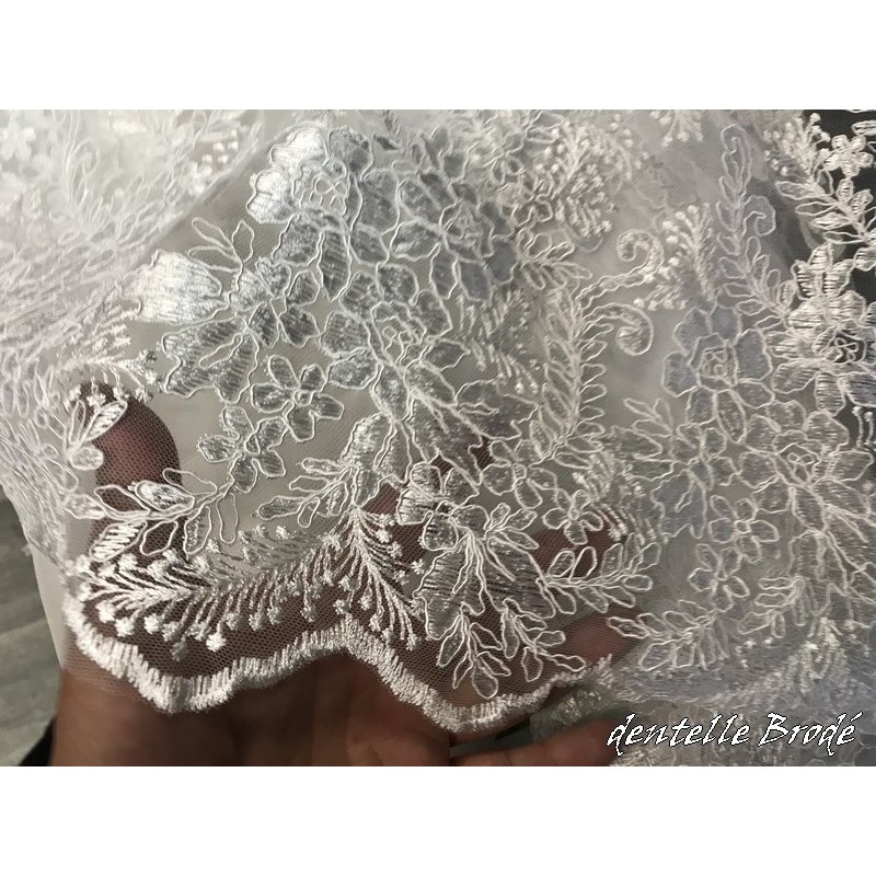 Dentelle Blanche Brodée Vintage – Rouleau De 14.5 Yards (13.3 M), Largeur 2.5 Cm, Pour DIY, Mariage, Décoration