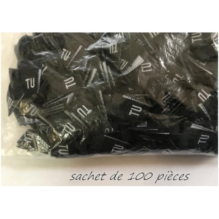 Etiquette De Vêtements Blanches " Tailles Unique " Par 100 Pièces  Découpées A Coudre, Contexture Pour Confection.