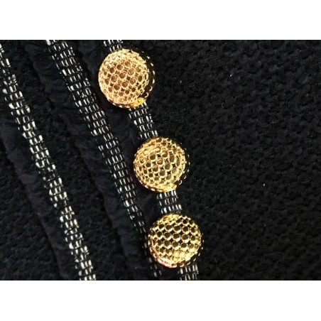 Lot De 13 Boutons Anciens Dorés Et Noirs - Diamètre 18 Mm - Parfait état - Pour Mercerie, Couture