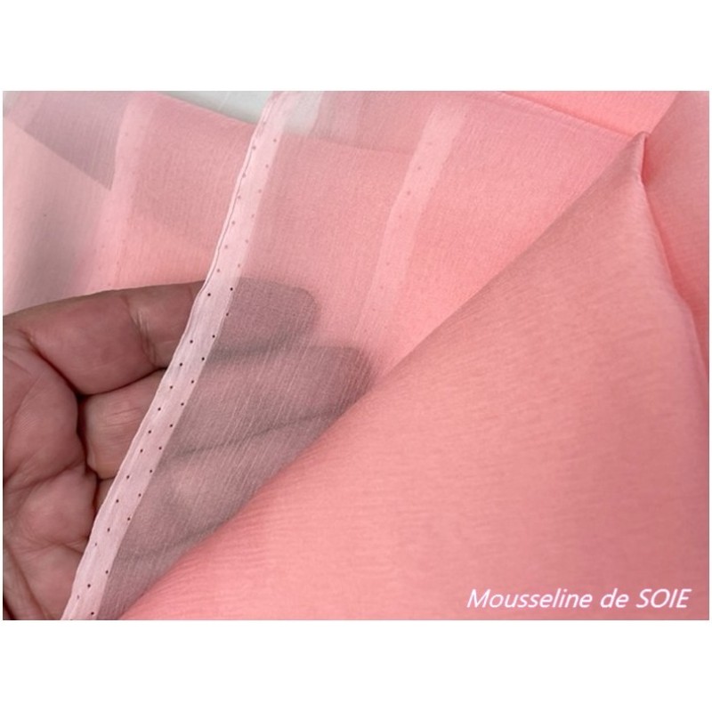 Ruban Mousseline Rose Clair - 15 M X 30 Mm - Pour Mariage, Cadeaux, Décoration - Tissu Léger Et Romantique