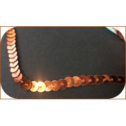 ruban paillette orangé, fil  en sequin orange pas cher au mètre