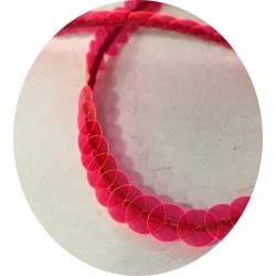 ruban paillette rouge transparent, fil  en sequin pas cher au mètre