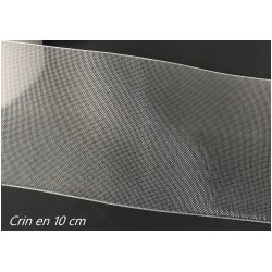 Crin Au Mètre Blanc En 100 mm - 10 cm pour La Couture, Bande de Crinoline en 10 cm pour Renfort